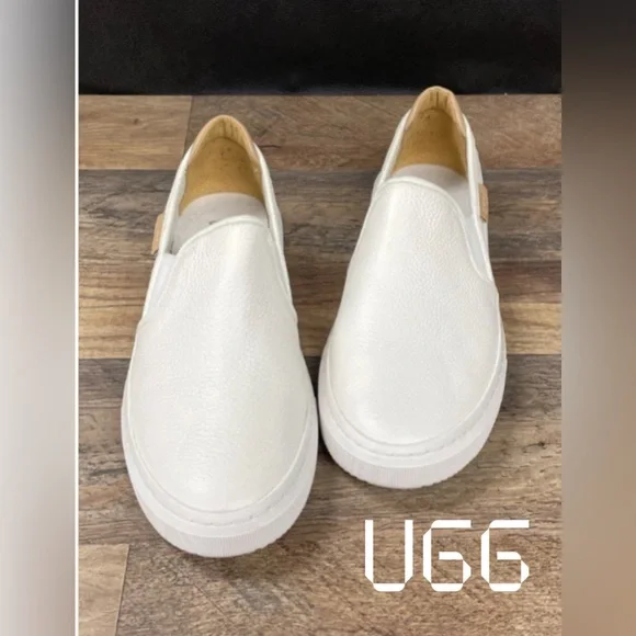 UGG White Slip-On Sneakers - Picture 1 of 4